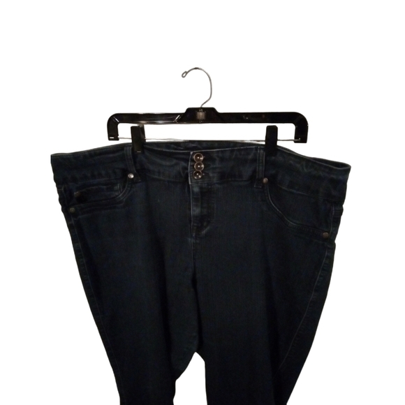 Torrid Jeggings Skinny 3 Vertical Button/Zip Straight Leg Plus Sz. Casual Sz. 22 - Picture 2 of 14